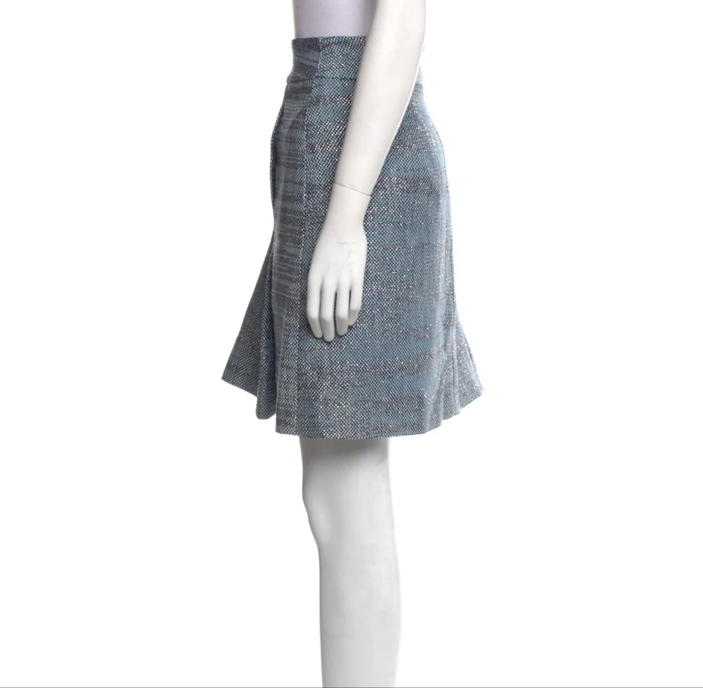 Akris PuntoTweed Pattern Knee-Length Skirt Size 16 - Picture 2 of 3
